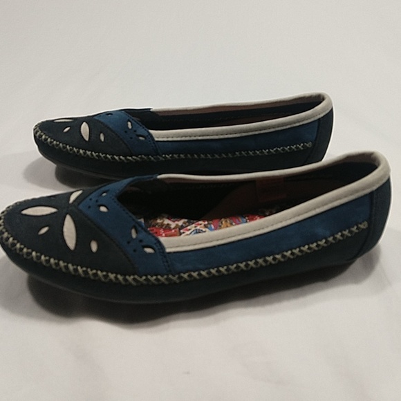 Hush Puppies Women's Shoes Blue Leather Size 8.5 - Picture 2 of 8